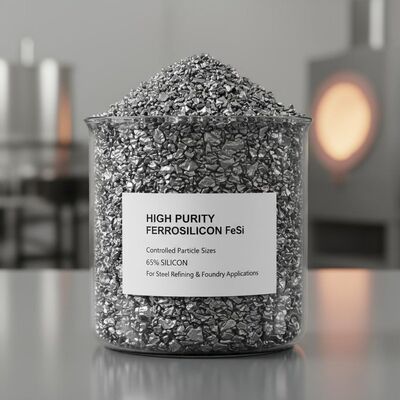 高純度フェロシリコンFeSi 制御粒子サイズと 65% シリコン 鋼鉄精製および鋳造用途