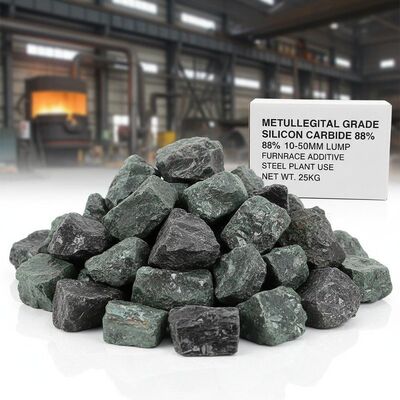 鉄鋼工場の炉添加剤のための金属工学シリコンカービッド塊 88% 純度 10-50mm